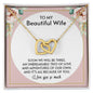 To My Beautiful Wife Interlocking Hearts necklace