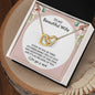 To My Beautiful Wife Interlocking Hearts necklace