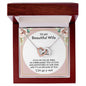 To My Beautiful Wife Interlocking Hearts necklace