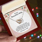 To My Beautiful Wife Interlocking Hearts necklace