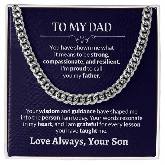 To My dad | Cuban Link Chain